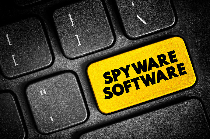 Spyware Taste auf einer Tastatur