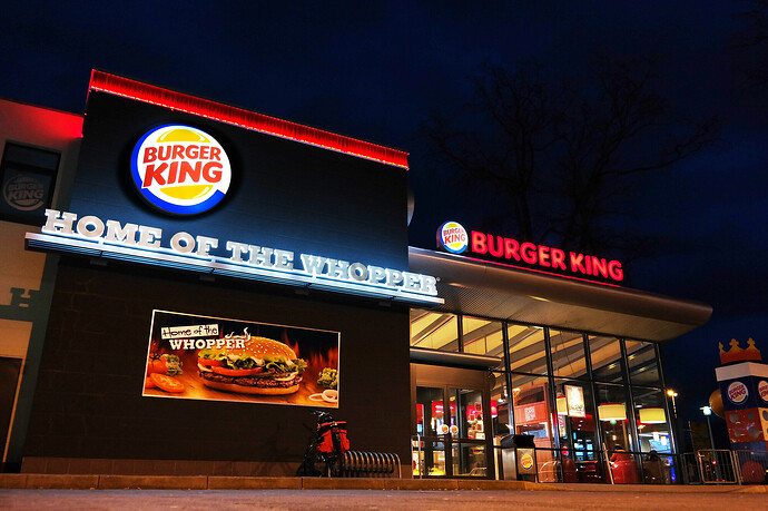 Werbung für einen Whopper bei Burger King