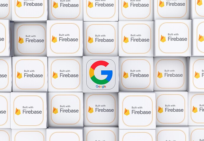 Die Logos von Firebase und Google