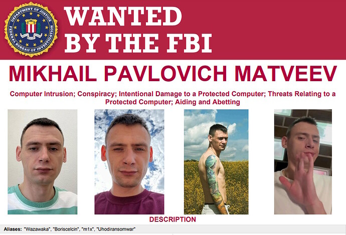 Mikhail Matveev auf Most Wanted-Liste des FBI
