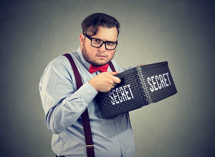 Verdächtiger Mann mit Geheimnissen