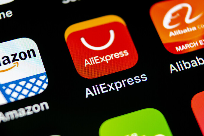 Die AliExpress-App auf einem Smartphone