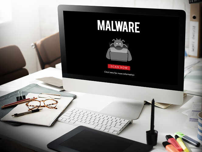 Eine Warnung vor Malware auf einem MacOS-PC