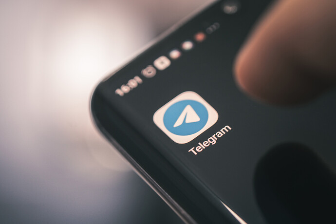 Die Telegram-App auf einem Handy