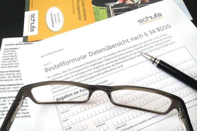 Schufa, Antrag auf Datenübersicht