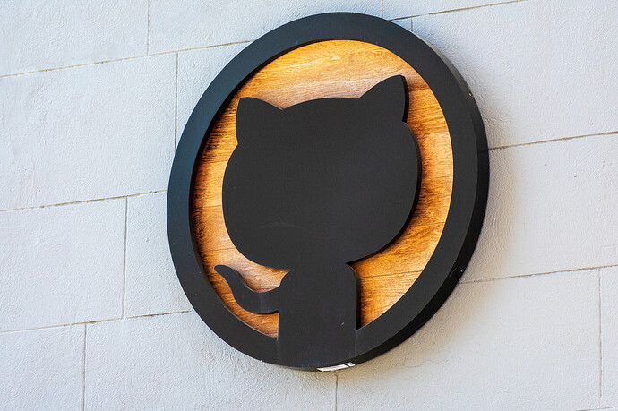 GitHub Logo an einer weißen Mauer