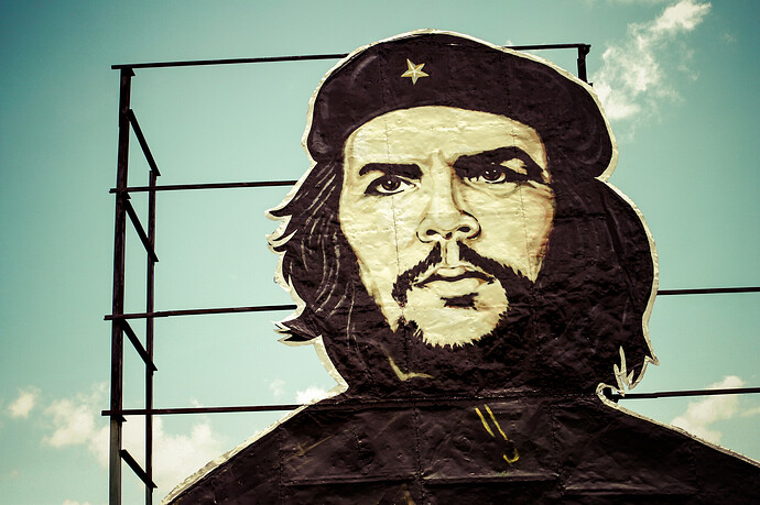 Der kubanische Guerilla Che Guevara - Gemälde an einem Gebäude in Kuba
