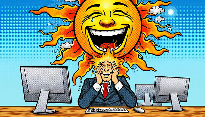 Symbolbild zur Glosse im Juni 2025: Zu viel Sonne ist schlecht fürs Denkvermögen.