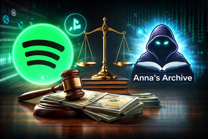 322 Millionen Dollar stehen im Raum im Streit zwischen Spotify und Anna’s Archive.