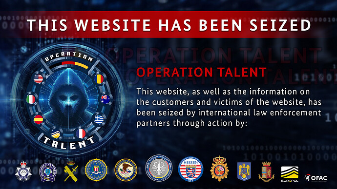 Operation Talent: Beschlagnahmungsbanner von cracked.io, nulled.to & Co.