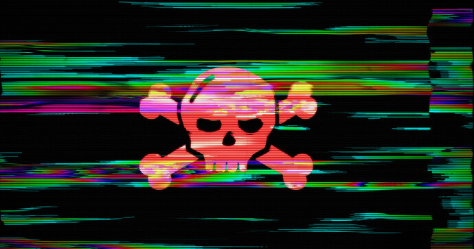 Ein digitaler Piraten-Totenkopf