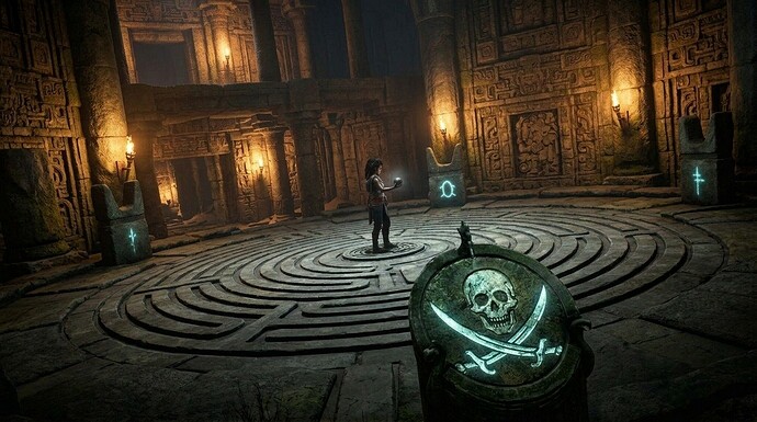 Resonance geleakt: Piratensymbol in einer düsteren Spielszene von A Plague Tale Legacy