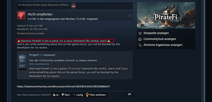 Schadcode bei Steam: mehrere Nutzer warnten.