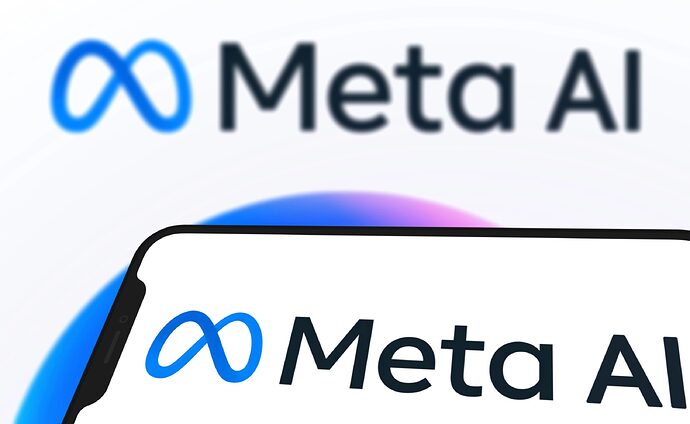 Meta KI-Chatbots, Smartphone mit META Symbol