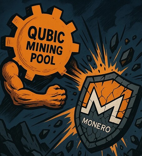 Qubic Angriff auf Monero, Qubic Mining pool smashes the privacy coin Monero
