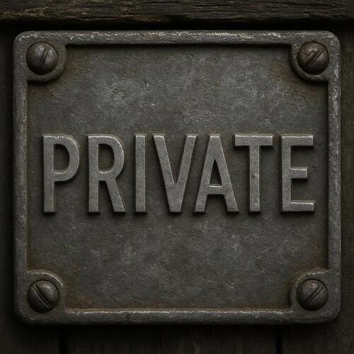 Private, Schild