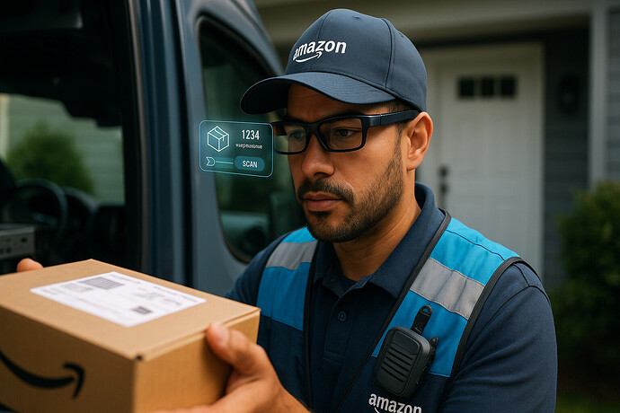 Amazons KI-Smart-Brille blendet Navigationsdaten direkt ins Sichtfeld ein – Effizienz trifft auf Datenschutzdebatte.