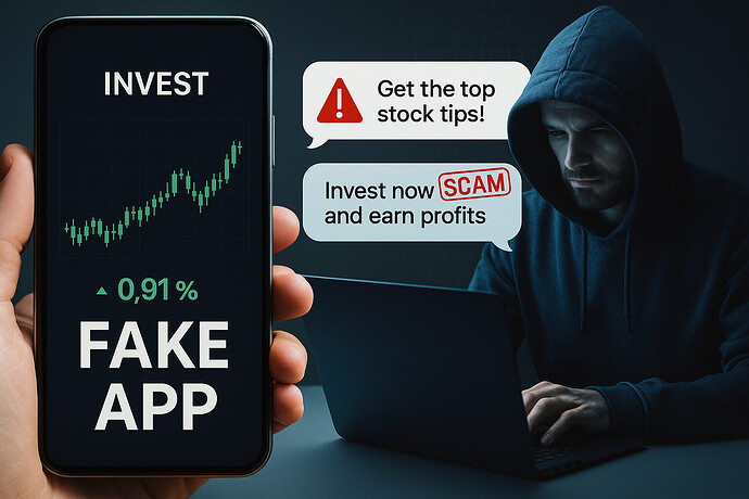 Professionell gestaltete Scam-Apps simulieren Handel und Gewinne, während Betrüger im Hintergrund die Opfer steuern.