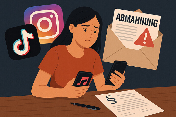 Social Media im Visier: Musik im Clip, Abmahnung im Postfach.