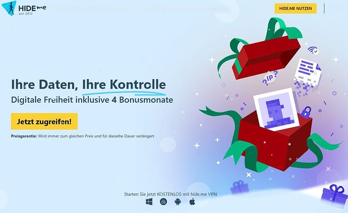 hide.me Weihnachtsaktion