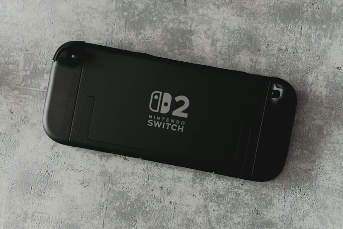 Rückseite einer Nintendo Switch 2 Konsole