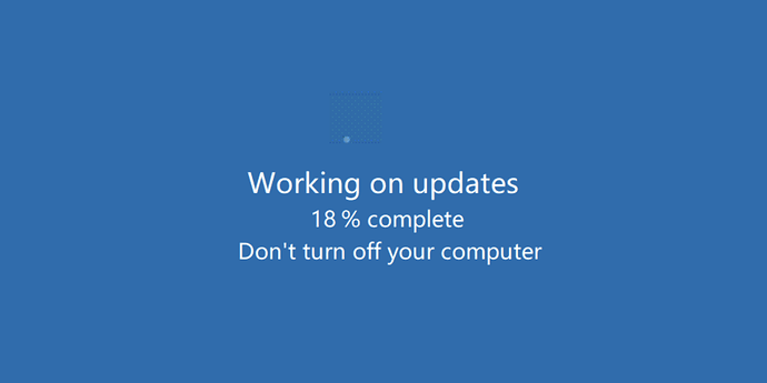 Ein von Mad Liberator gefälschter Windows Update-Bildschirm