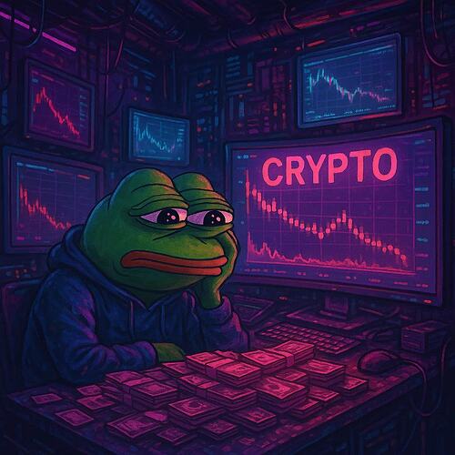 Crypto Meme with pepe the frog