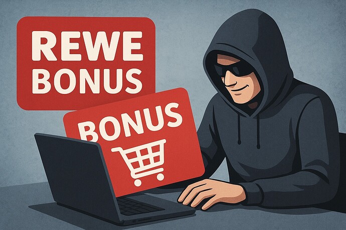 REWE Bonus, ein Cyberkrimineller geht für lau einkaufen!