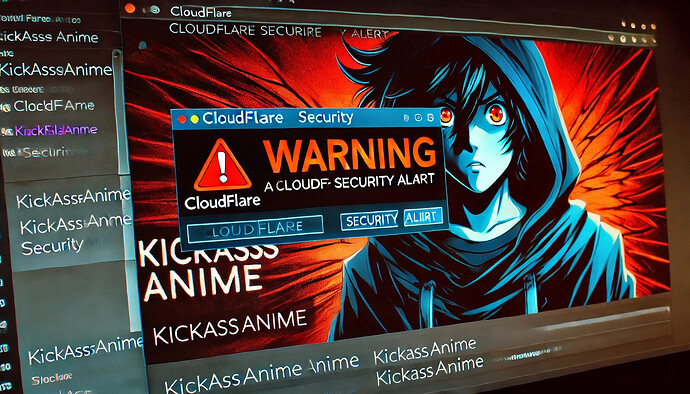 Cloudflare-Warnung gegen KickAssAnime (Symbolbild)