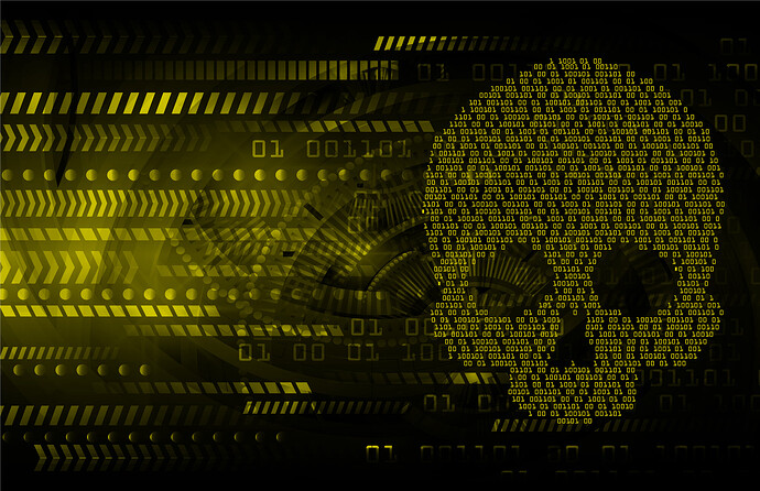 Totenkopf auf dunklem, futuristischem Hintergrund symbolisiert Online-Piraterie