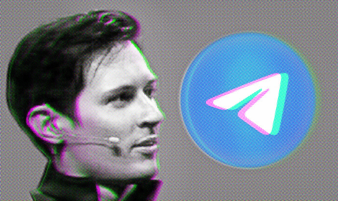 Pavel Durov und das Logo von Telegram