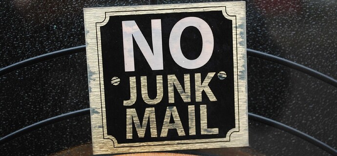 no junkmail, Schild in Irland, Foto von Lars Sobiraj.