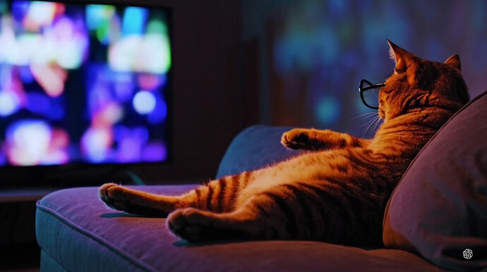 Illegale Streaming Seiten Filme, a cat is watching tv