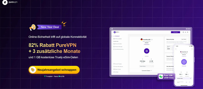 Sicheres P2P-Sharing mit PureVPN