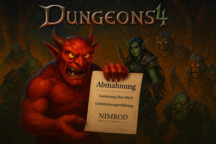 Game Over? Kanzlei Nimrod mischt beim Dungeons 4 Filesharing mit.