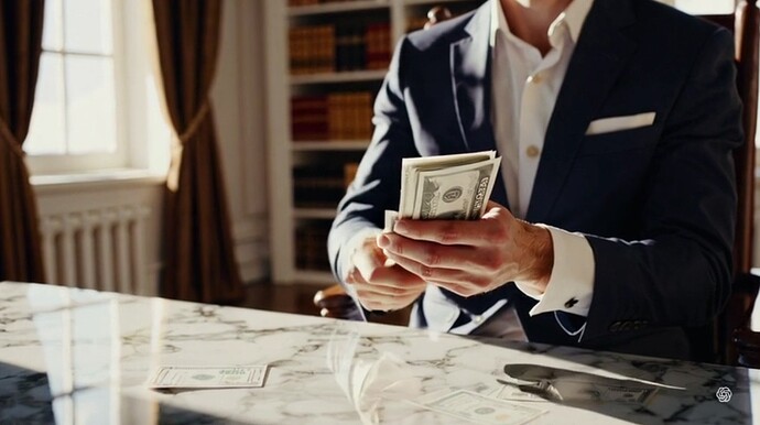 lawyer counting money