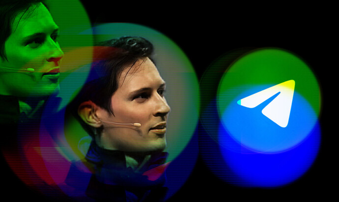 Pavel Durov und das Logo von Telegram