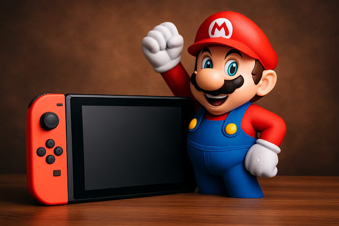 Nintendo gegen Archbox:: Nintendo triumphiert: Symbolfigur Mario feiert den juristischen Sieg.