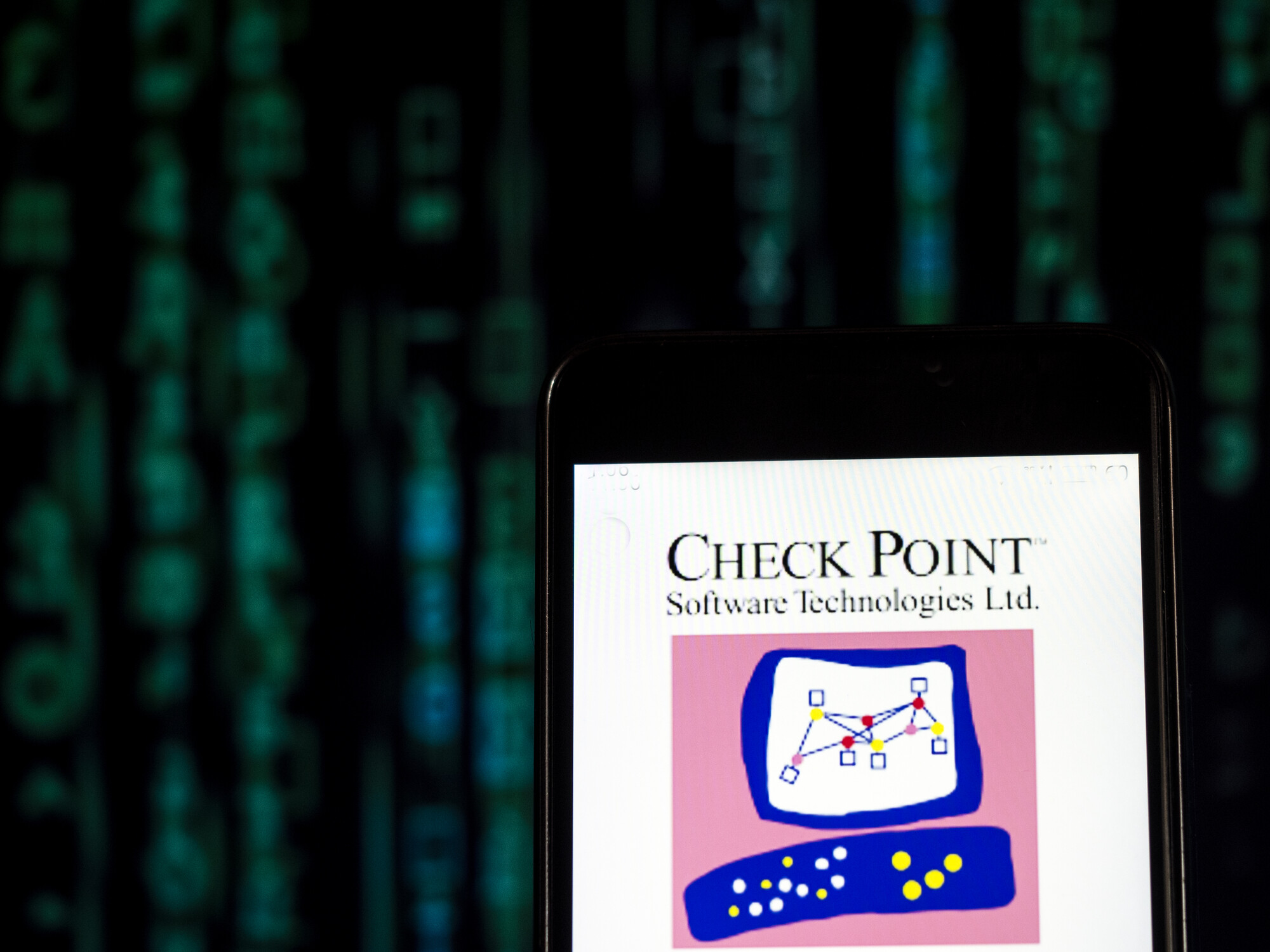 Das Check Point Software-Logo auf einem Smartphone