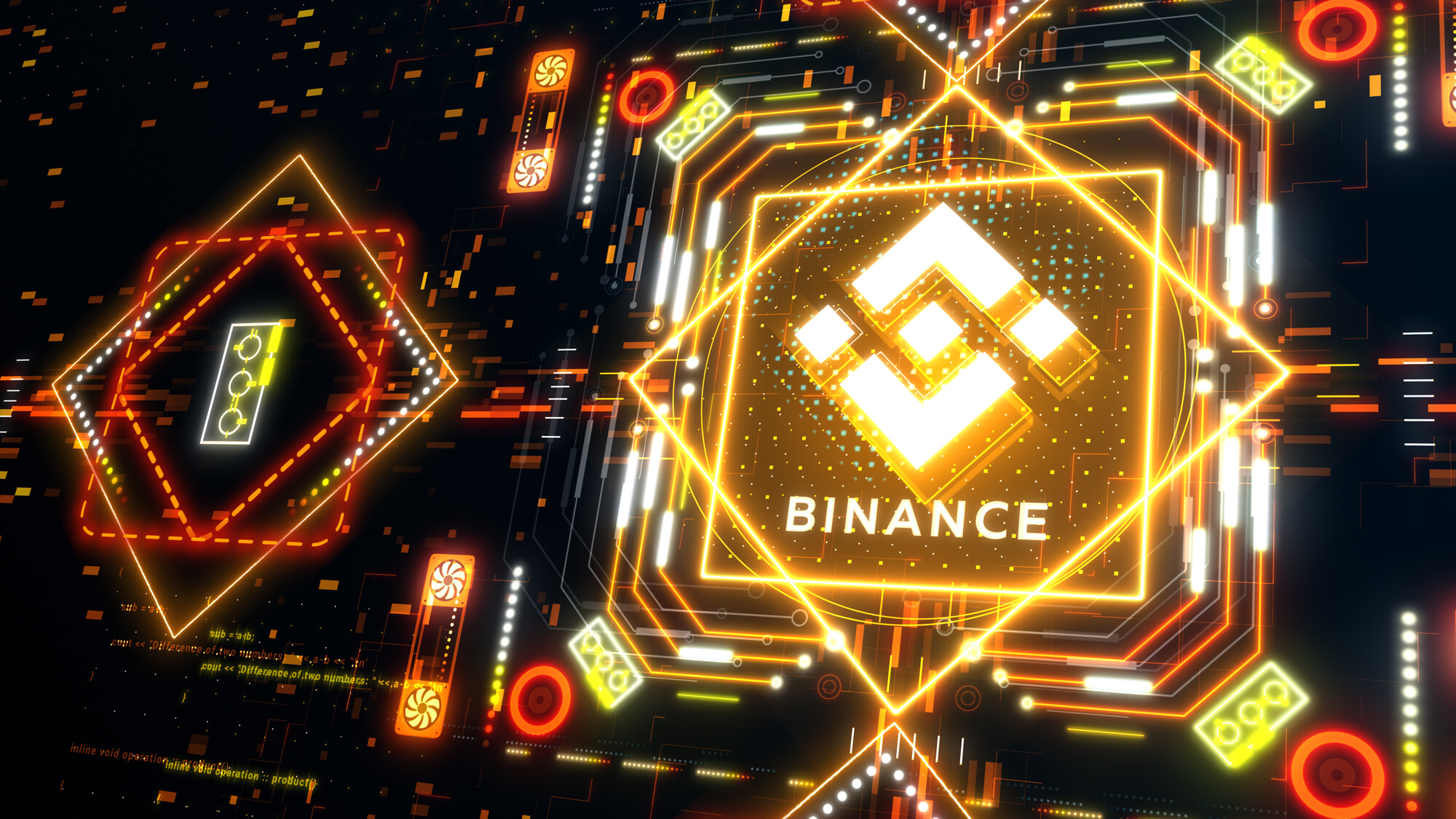 Futuristisches Binance Exchange-Markt Symbol