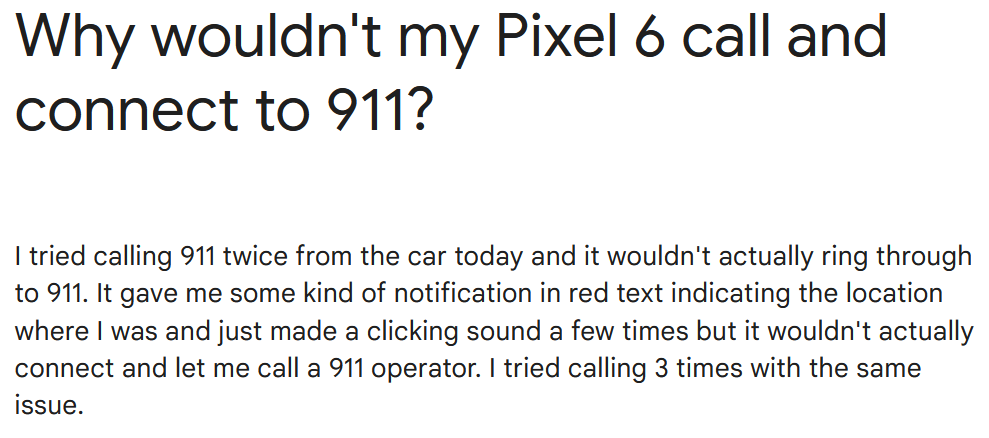 Warum ruft mein Google-Pixel 6 nicht den Notruf an?