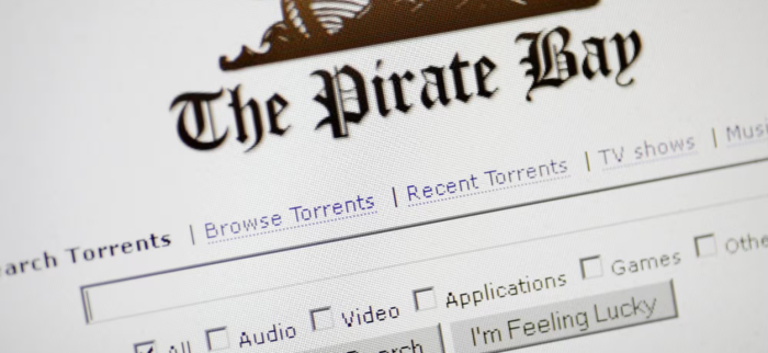 Die Seite von The Pirate Bay