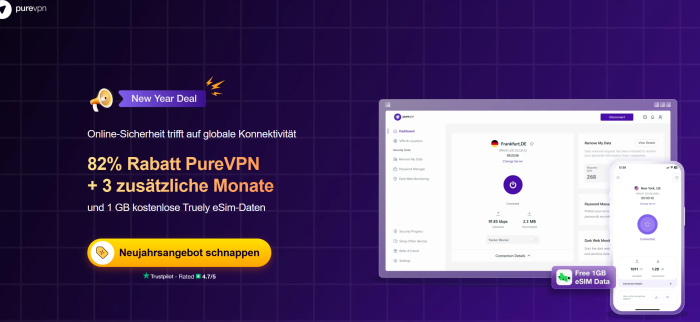 Sicheres P2P-Sharing mit PureVPN