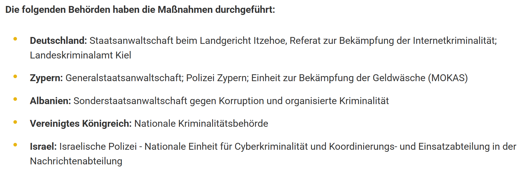 Europol knackt Betrugsnetzwerk