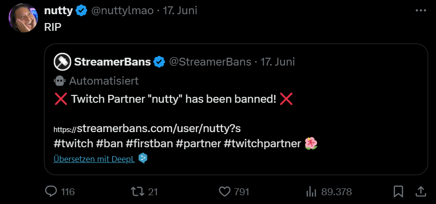 Twitch-Streamer Nutty