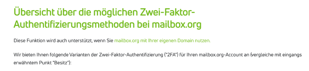 mailbox.org 2fa