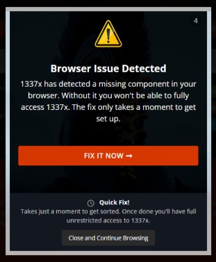 Browser Issue detected