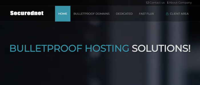 Bulletproof Hosting Anbieter, Screenshot von securednet.su
