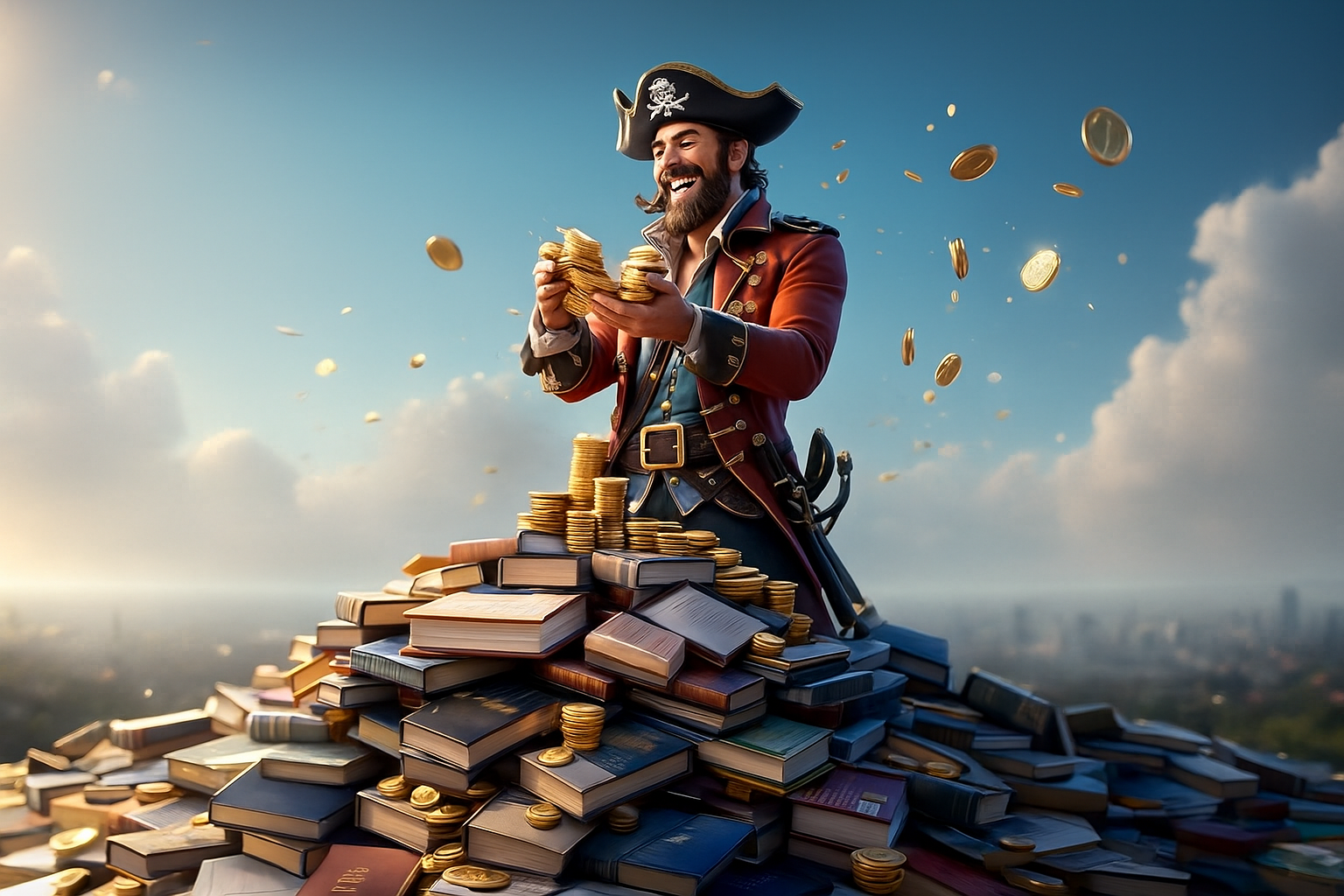 E-Book-Pirat auf Beutezug: Viel Fantasie, wenig Rechtbewusstsein.