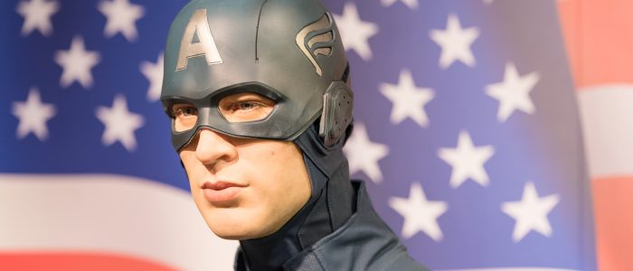 Wachsfigur von Captain America bei Madame Tussauds